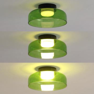 Kalmar 12" Modern Minimalist Iron/Glass Dimmable Integrated LED Flush Mount